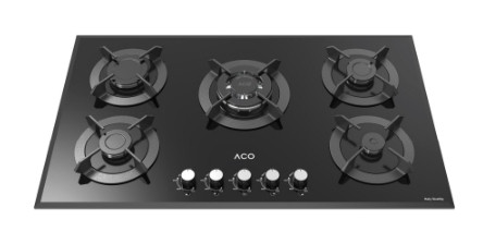 اجاق گاز ۵ شعله شیشه ای آکو